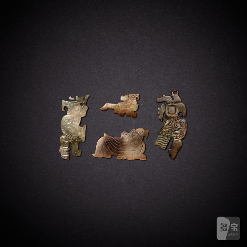 Four jade birds, Western Zhou dynasty | 西周 玉鳥四件